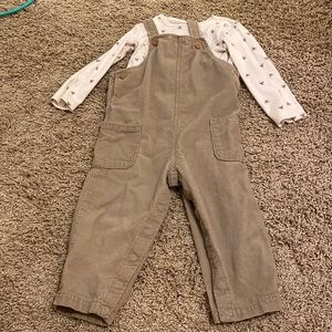 Boys overall and shirt set; could be gender neutral